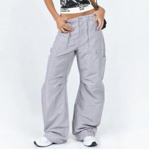 Lioness Miami Vice Swish Pants Oversized Grey Silver Baggy BNWT XL Grunge 90s